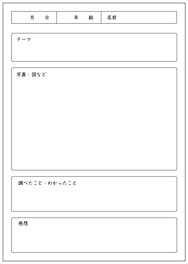 工作・自由研究_提出・発表シート