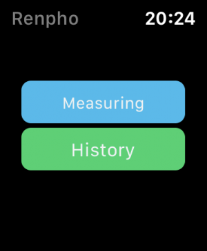 アップルウォッチのRENPHOアプリの操作画面